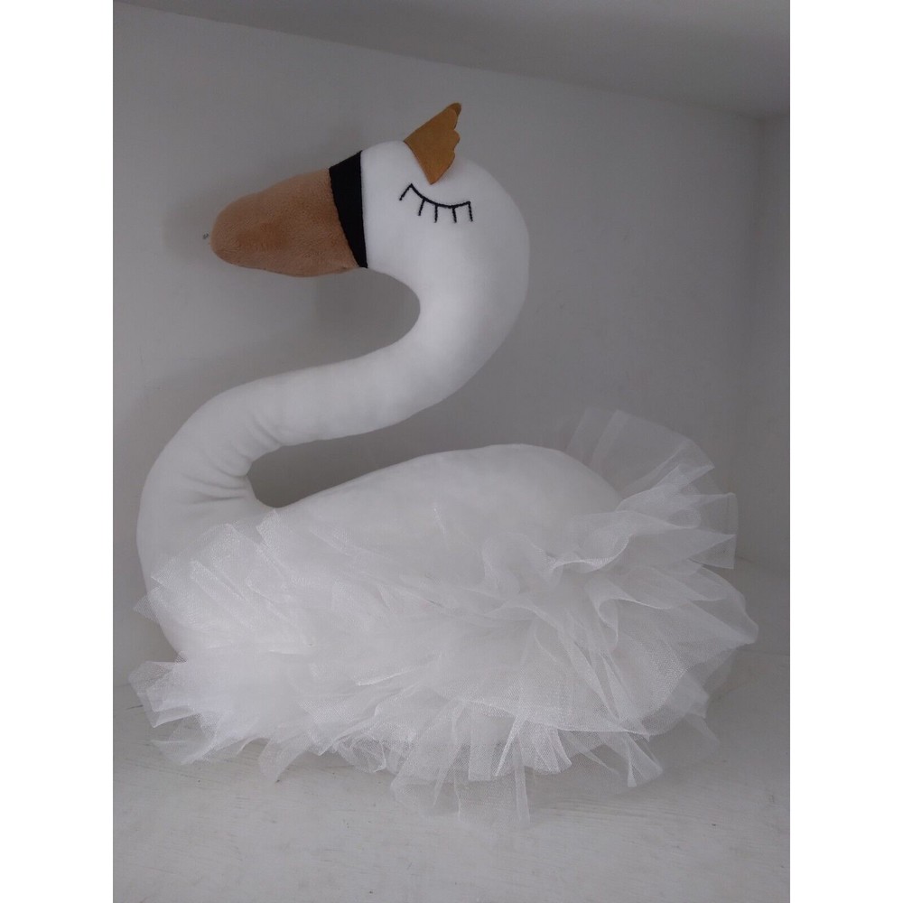 White Swan Plush Stuffed Animal Bedroom Decor